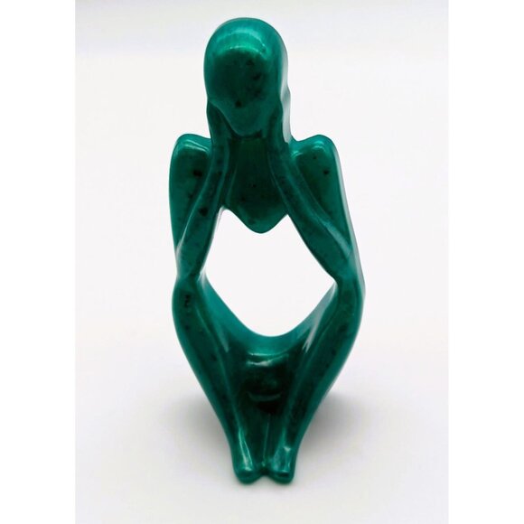 The Thinker Shiny Red & Green Colored Figurines from Resin Handcrafted NEW - Picture 6 of 10